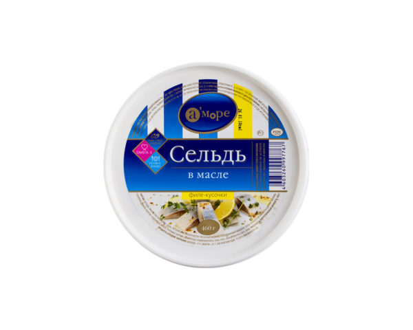 Сельдь «А’море» в масле филе-кусочки