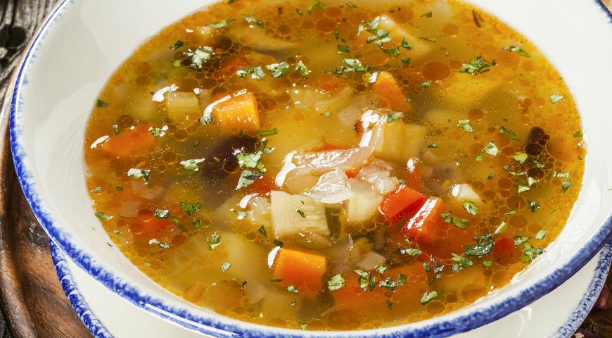 Постный овощной суп
