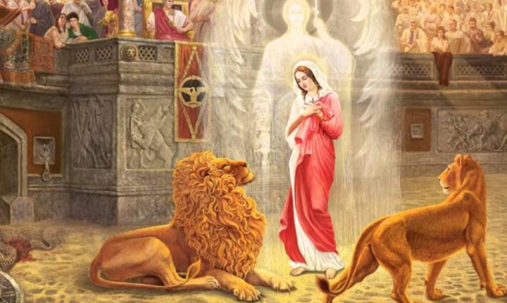 Святая Татьяна в окружении львов 